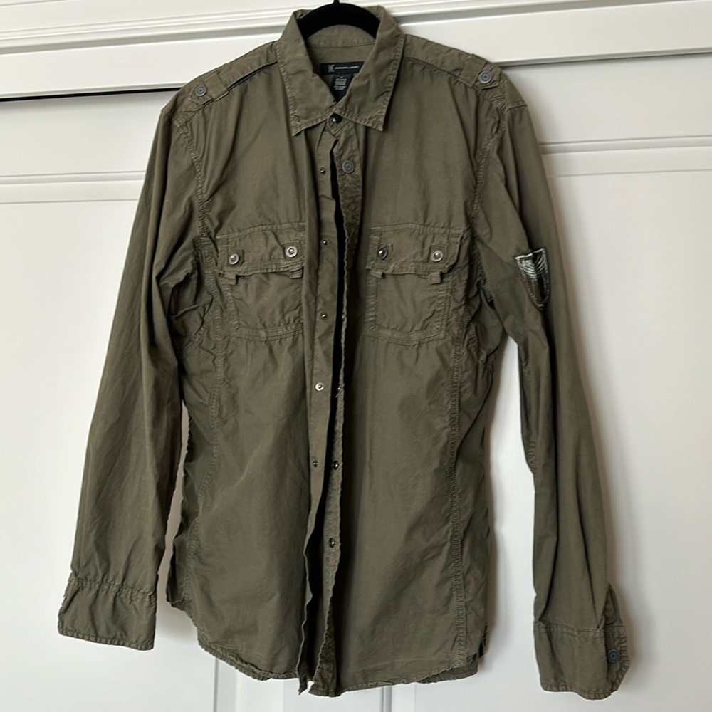 Men’s button down - army green